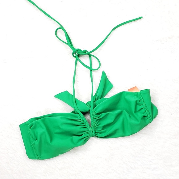 Hale Bob Other - Hale Bob Cabana Bandeau Halter Bikini Top Green